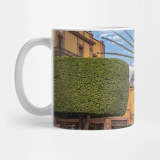 Mexico. Querétaro. Street with Statue. Mug